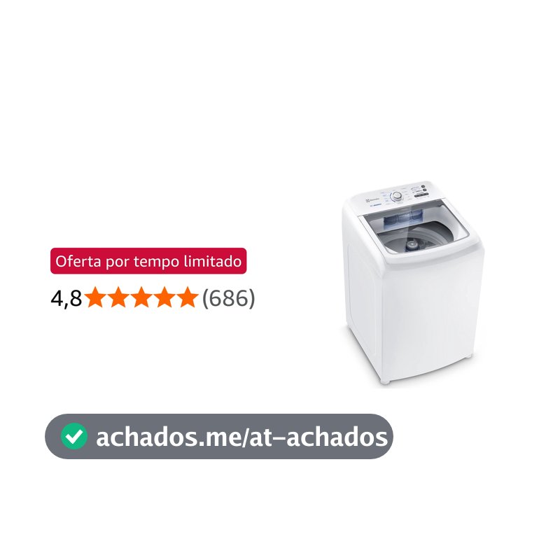 Máquina de Lavar 15kg Electrolux Essential Care com Cesto Inox, Jet&Clean e Ultra Filter (LED15) 220V