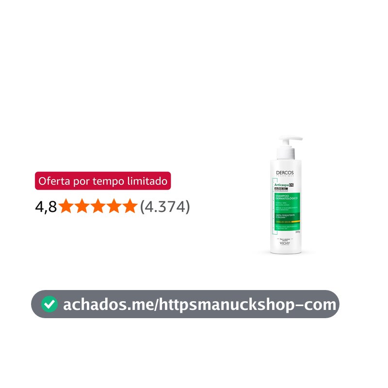 Vichy, Dercos Shampoo Anticaspa Intensivo para Cabelos Secos