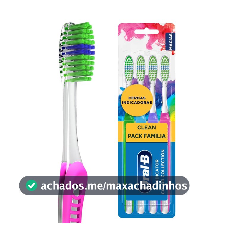 Oral-B Escova de Dente Clean Indicator, 4 Unidades
