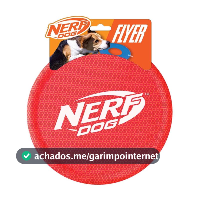 Disco de brinquedo para cães Nerf Dog, resistente à água, para cães de tamanho médio/grande, vermelho