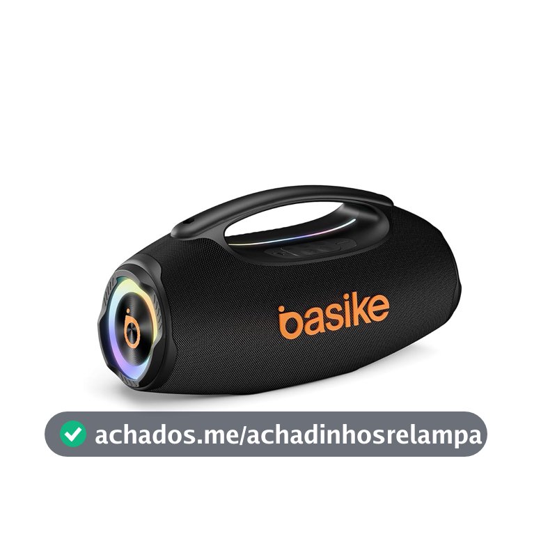 Basike Caixa de Som Bluetooth Portátil 80W RMS (Pico 120W), TWS Estéreo