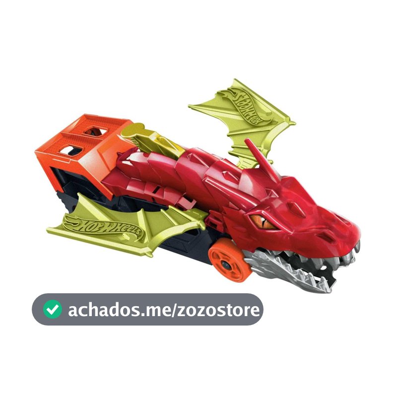 Hot Wheels City Pista de Brinquedo Reboque de Dragão 3 anos