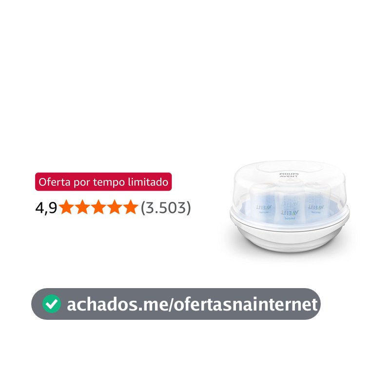 Esterilizador De Microondas para Mamadeiras Bicos e Chupetas Philips Avent Azul/Branco