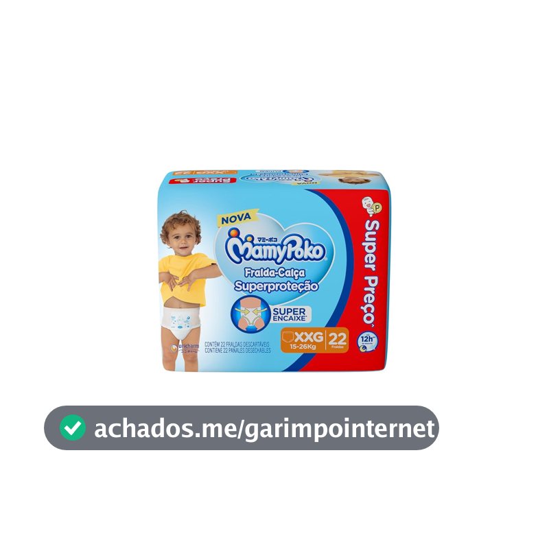 MamyPoko Fralda-Calça Superproteção XXG 22 Unidades