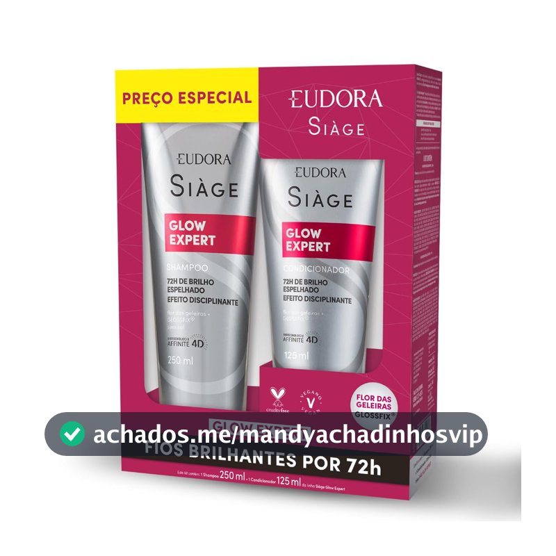 Eudora Siàge Promopack Glow Expert Shampoo 250ml + Condicionador 125ml