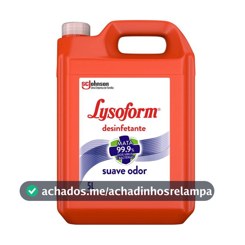 Lysoform Suave Odor, Desinfetante Líquido, Limpeza Casa, 5L