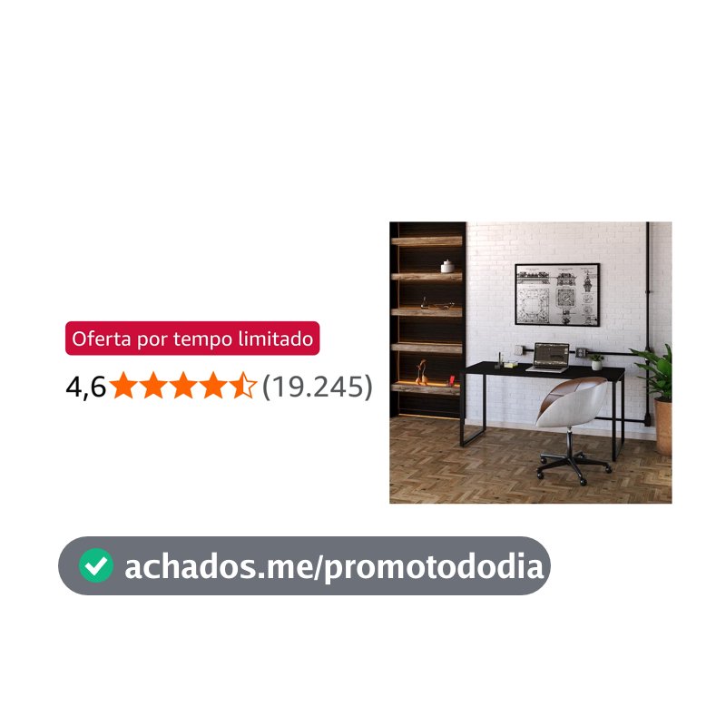 Escrivaninha Trevalla Kuadra Me150-E10 Industrial 150cm Preto Onix