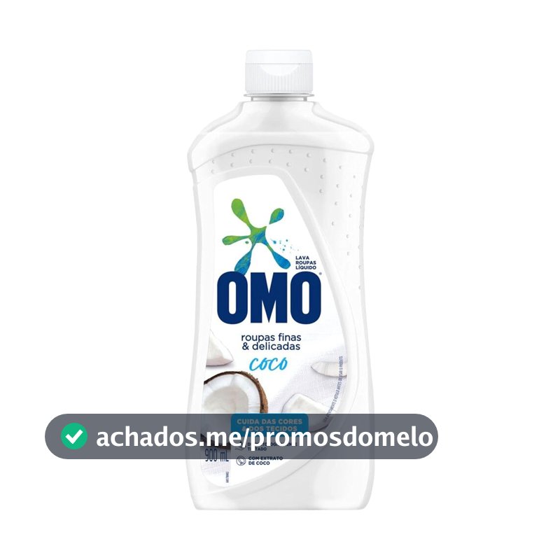 OMO Roupas Finas E Delicadas - Sabão Líquido Coco 900Ml