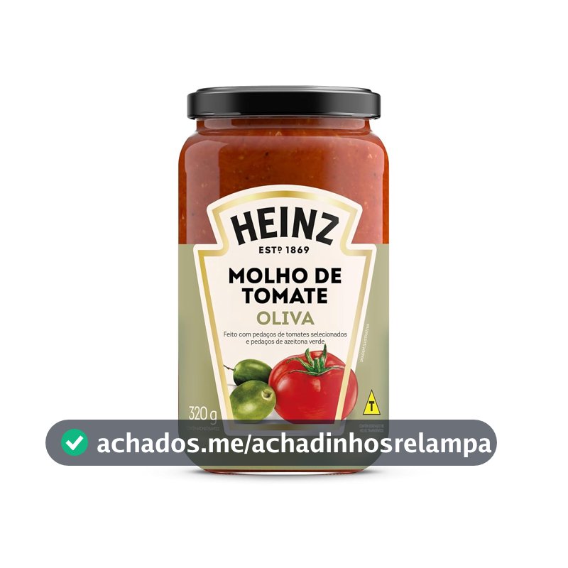 Heinz Molho de Tomate Rústico Oliva em vidro, 320G