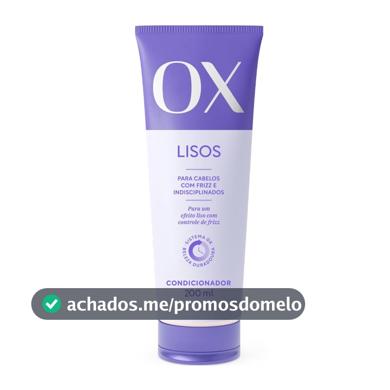 Condicionador Lisos Ox para Cabelos com Frizz e Indisciplinados 200ml