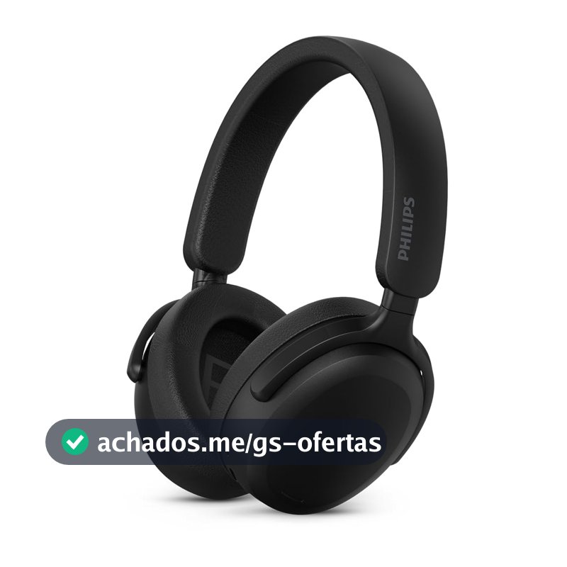 PHILIPS, Headphone Bluetooth, TAH2300BK/00, Com Microfone, Até 55 horas de bateria, Design Over-ear, Dobrável, Preto