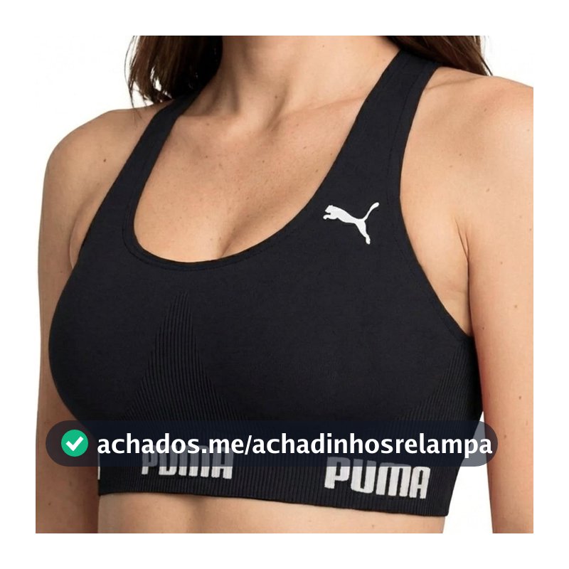 Top Puma Feminino Esportivo Poliamida Academia Nadador Sem Bojo Original