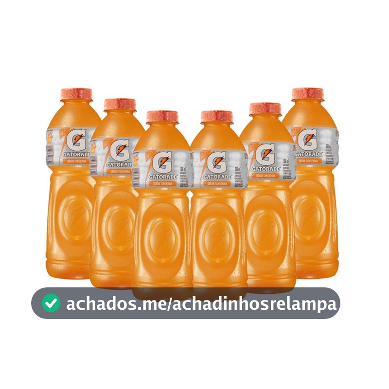 Isotônico Gatorade, Tangerina, Garrafa 500ml, Pack com 6 unidades