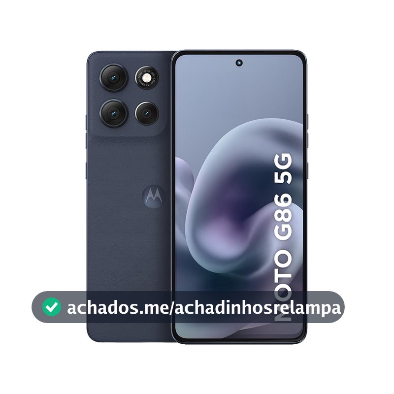 Smartphone Motorola Moto g86 5G - 256GB 8GB RAM+16GB Ram Boost Tela 1.5K pOLED, 50MP Sony camera OIS Moto AI, videos em 4K, IP68 + IP69 - Grafite