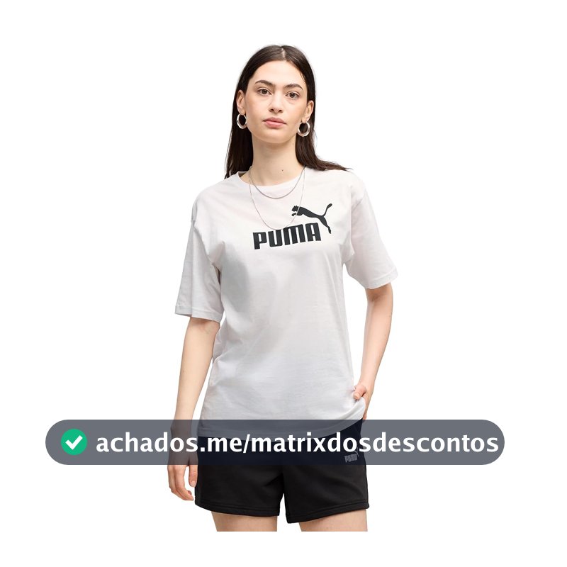 Camiseta Puma Essentials No. 1 Logo Relaxed Feminina