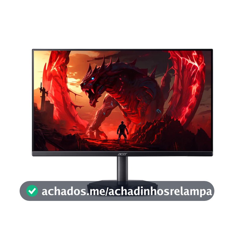 Acer Nitro KG270 P0bi, 27 Polegadas, 1920x1080 Full HD, Monitor Gamer LED VA, 16:9, Anti-Reflexo, 1000:1, 1ms, 144Hz, 18W