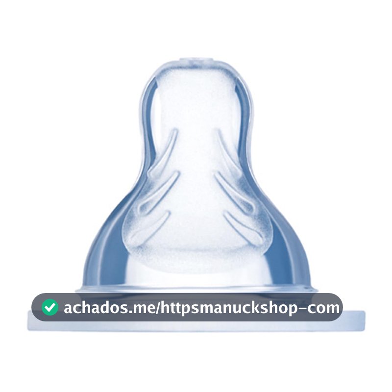 MAM Baby 1 Bico de Mamadeira de Silicone SkinSoft Número 3, Fluxo Rápido para Crianças 4+ Meses, Transparente