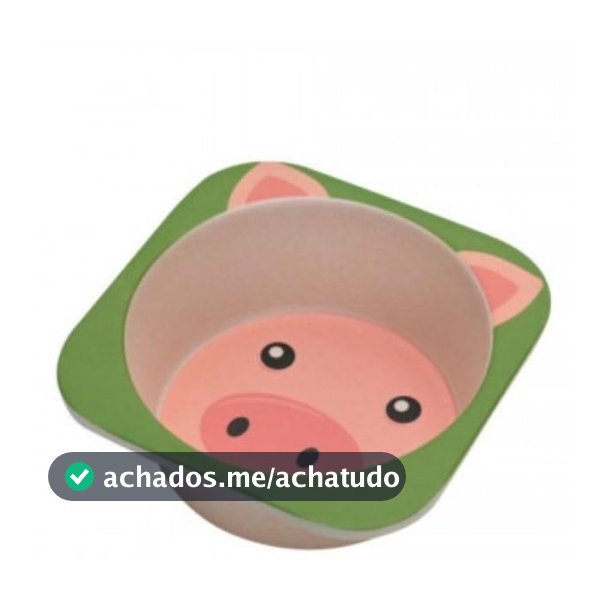 Mimo Style Prato Bowl Infantil para Refeição Farm, Fibra de Bambu 14x4cm
