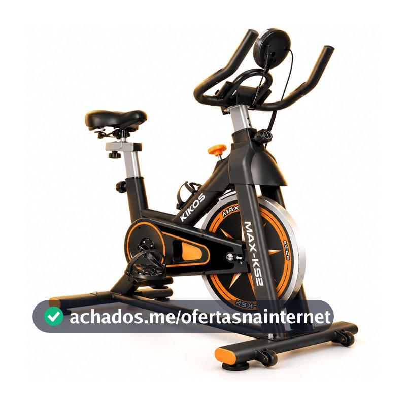 Bicicleta ergométrica Spinning Kikos Max KS2 fitness cardio musculação com roda de inércia de 8Kg. silenciosa, resistente e ajustável; assento e guidão reguláveis; Ideal para seus treinos.