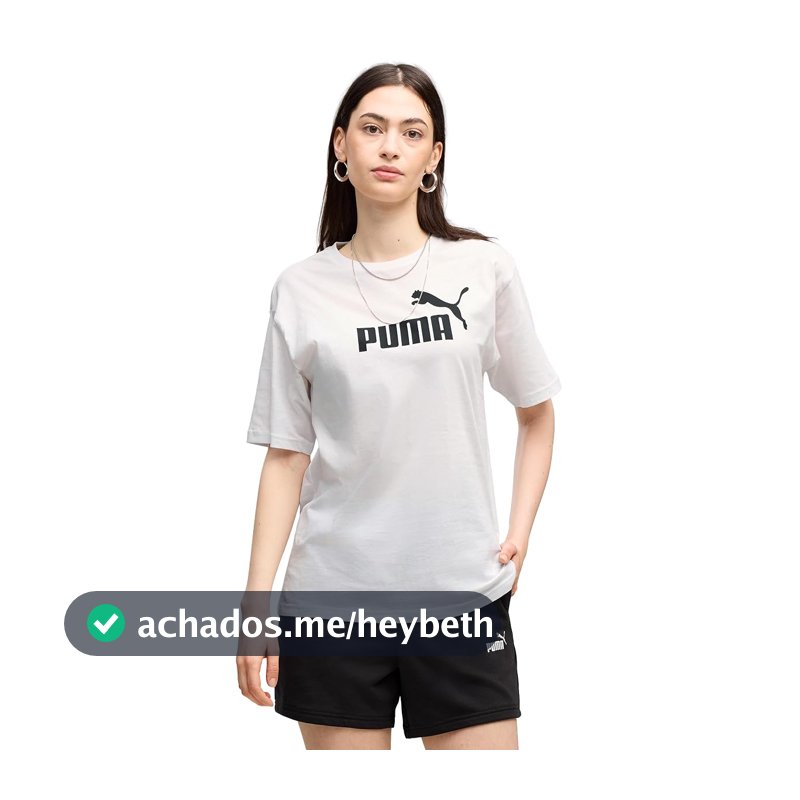 Camiseta Puma Essentials No. 1 Logo Relaxed Feminina