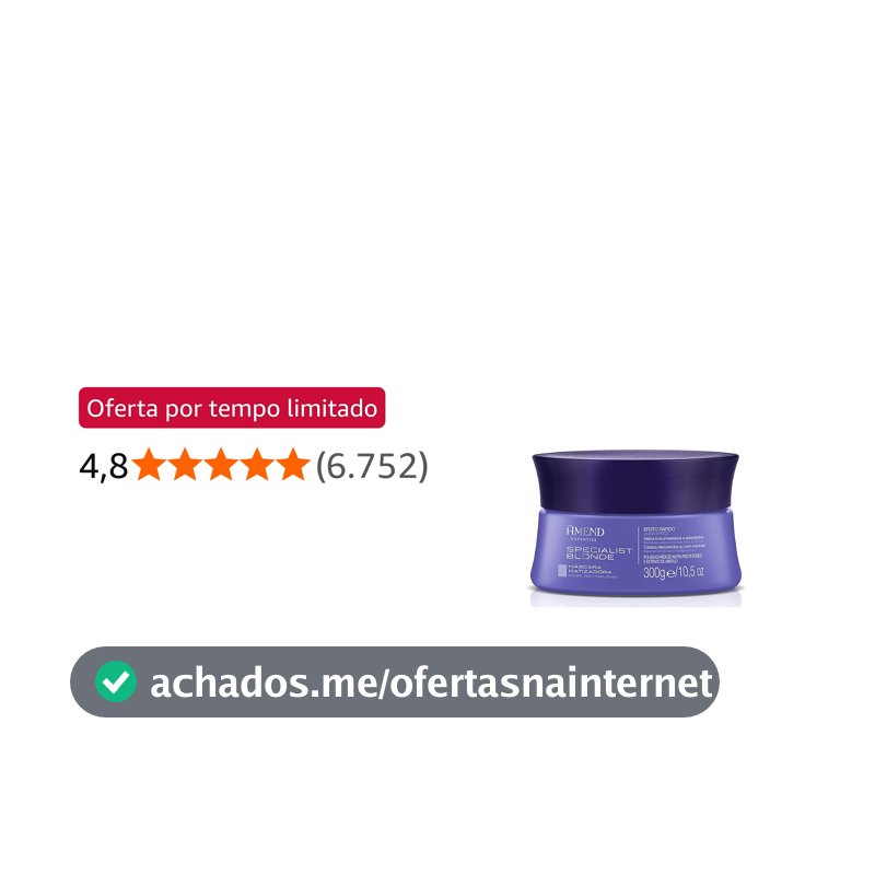 Máscara Matizadora com Extrato de Mirtilo 300g