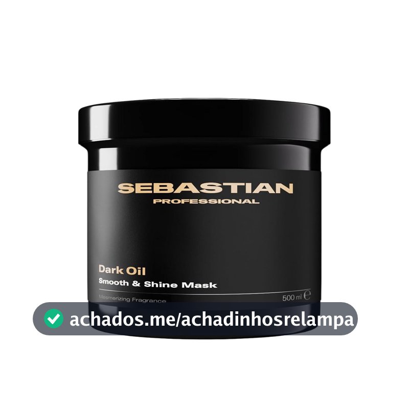 Sebastian Professional, Dark Oil, Máscara de nutrição, brilho e maciez para todos os tipos de cabelo, 500ml