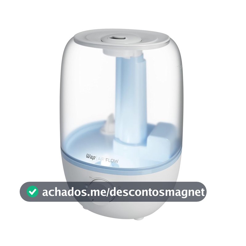 WAP Umidificador de Ar Air Flow U2 2,3L, Difusor de Aromas, Bivolt