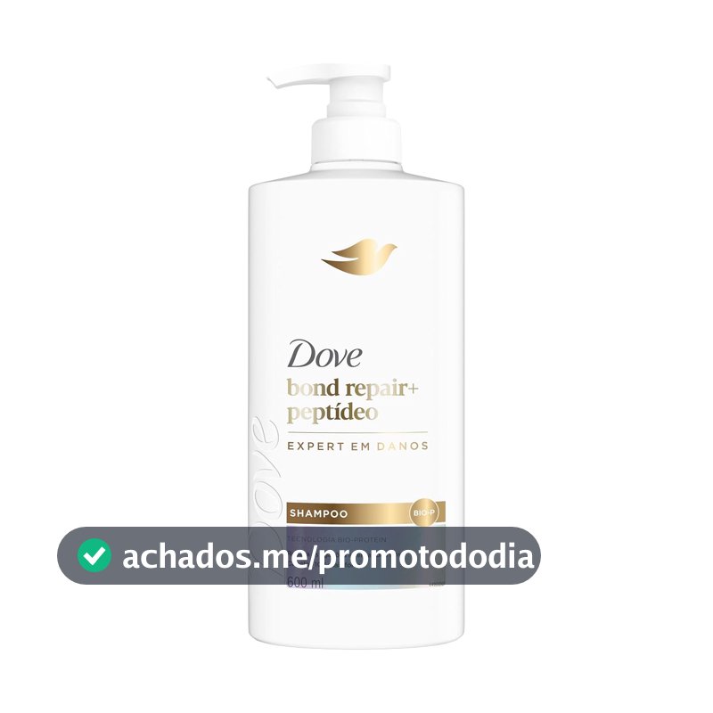 Dove Shampoo Bond Intense Repair + Peptídeo 600ml Pump