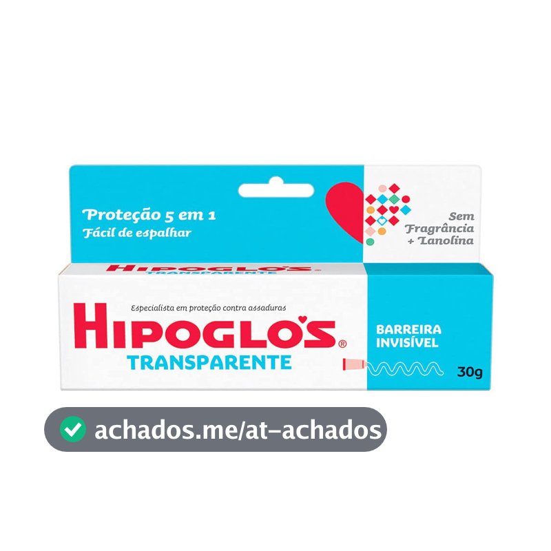 Creme Preventivo de Assaduras para Bebês Hipoglós, Transparente, 30g