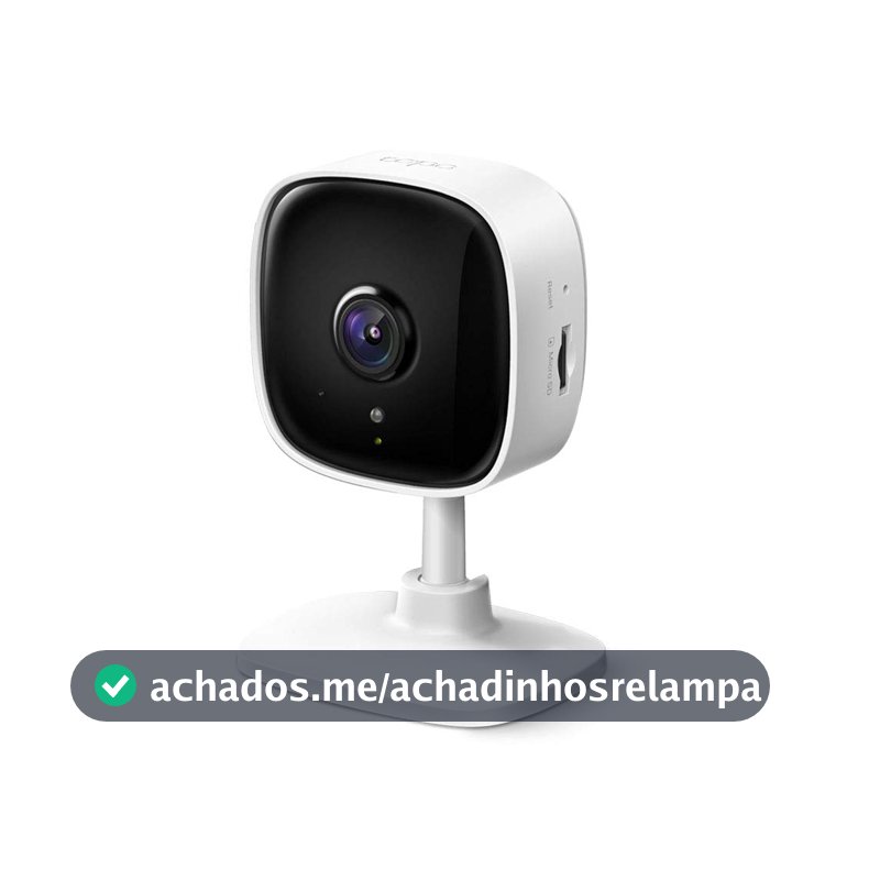 TP-Link Tapo C100 Câmera de Segurança Wi-Fi Interna Full HD 1080p, Visão Noturna até 9 m, Detecção de Movimento, Áudio Bidirecional, Alarme, ONVIF, Alexa e MicroSD até 512 GB