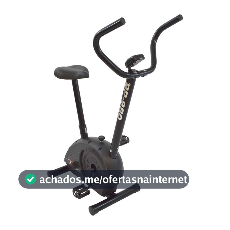 Polimet POLI-163 - Bicicleta Ergométrica, tração mecânica, Preto