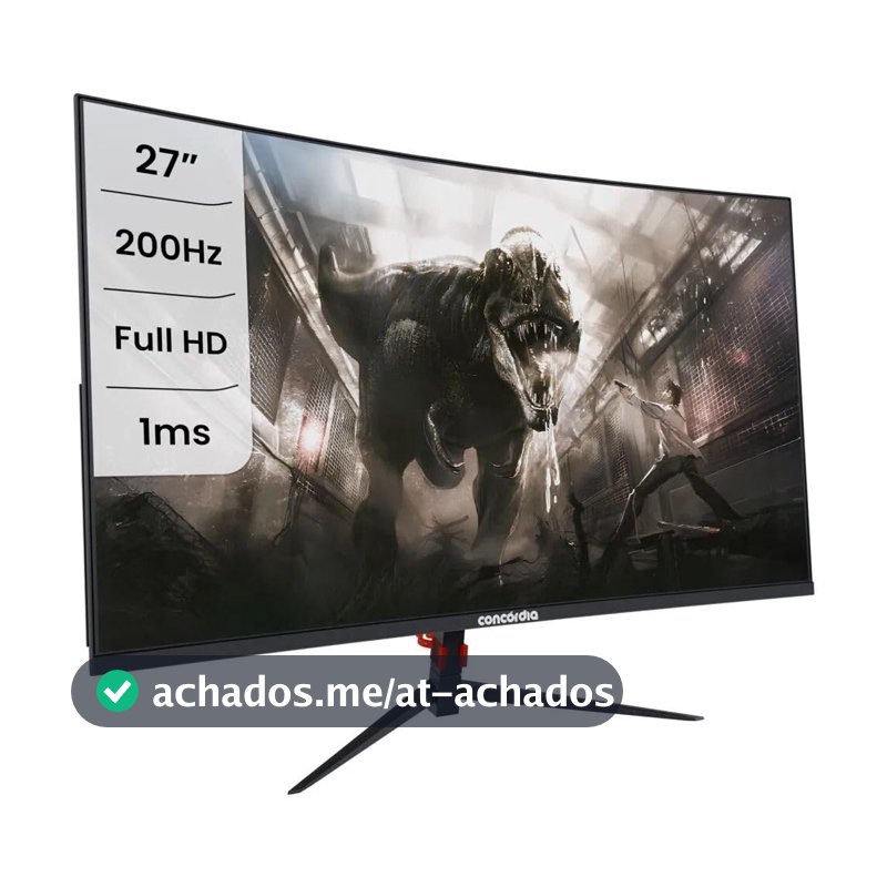 Monitor Gamer Concórdia CZ270F 27" Curvo 200Hz Full HD 1ms HDMI DP sRGB 100% FreeSync Premium
