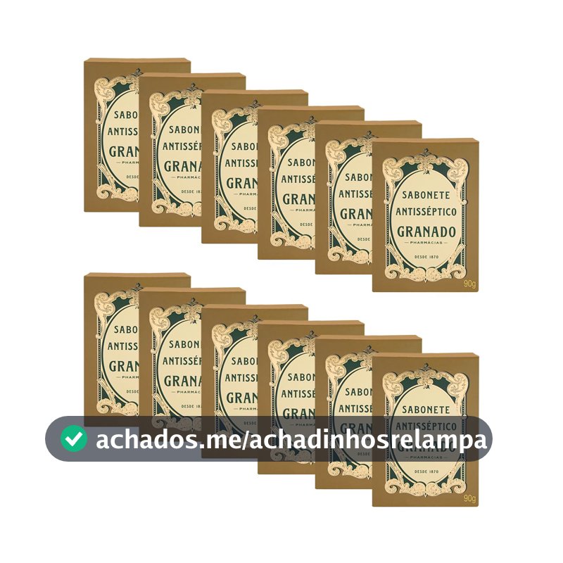 Granado Sabonete Antisséptico, Natural, 90g, 12 unidades
