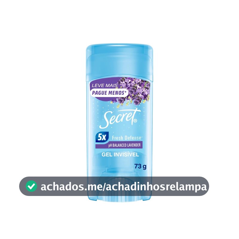 Secret Desodorante Antitranspirante em Gel Lavanda 73g