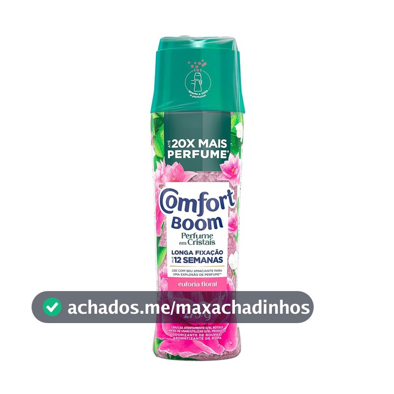Comfort Boom Odorizador de Roupas Cristais de Perfume Euforia Floral 275gr