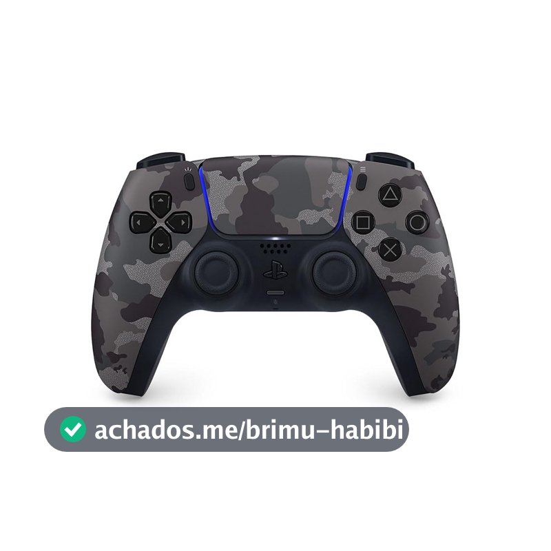 Controle Sem Fio Dualsense PlayStation 5 Cinza Camuflado