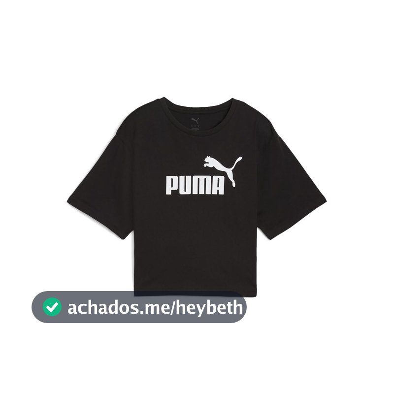 Camiseta Puma Essentials Cropped No. 1 Logo Relaxed Tee