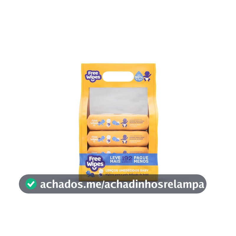 Free Wipes Baby Pack Com 4 Unidades