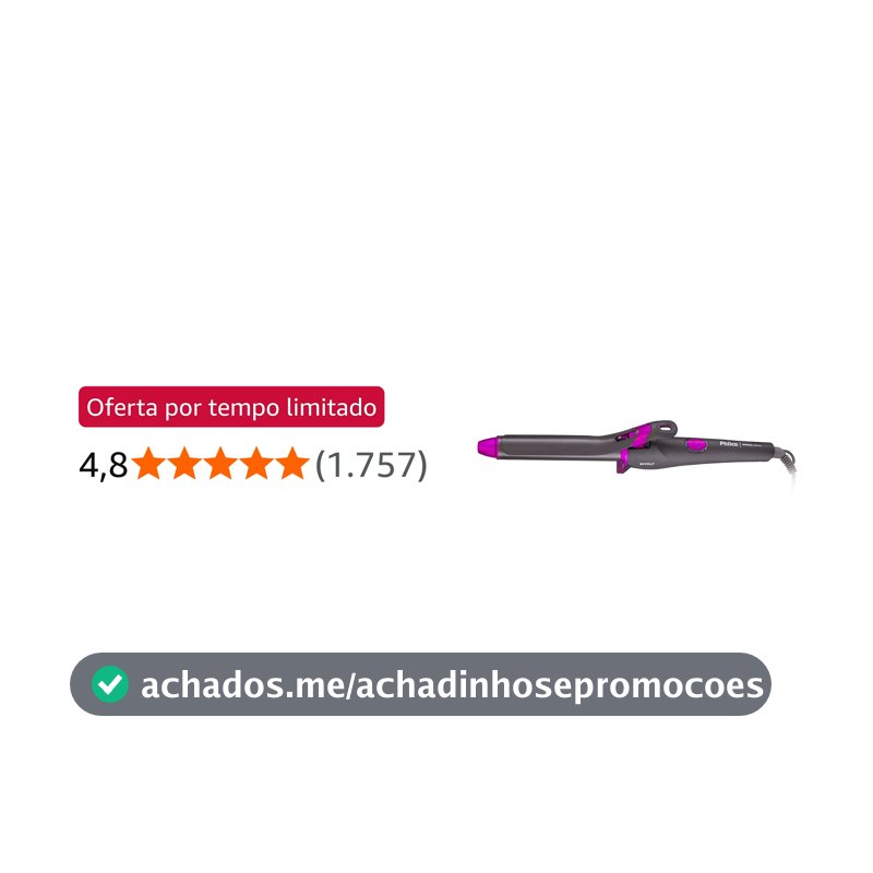 Cacheador Phico Cachos de 25mm. Revestimento em cerâmica, PEC15 Intense Curves Bivolt
