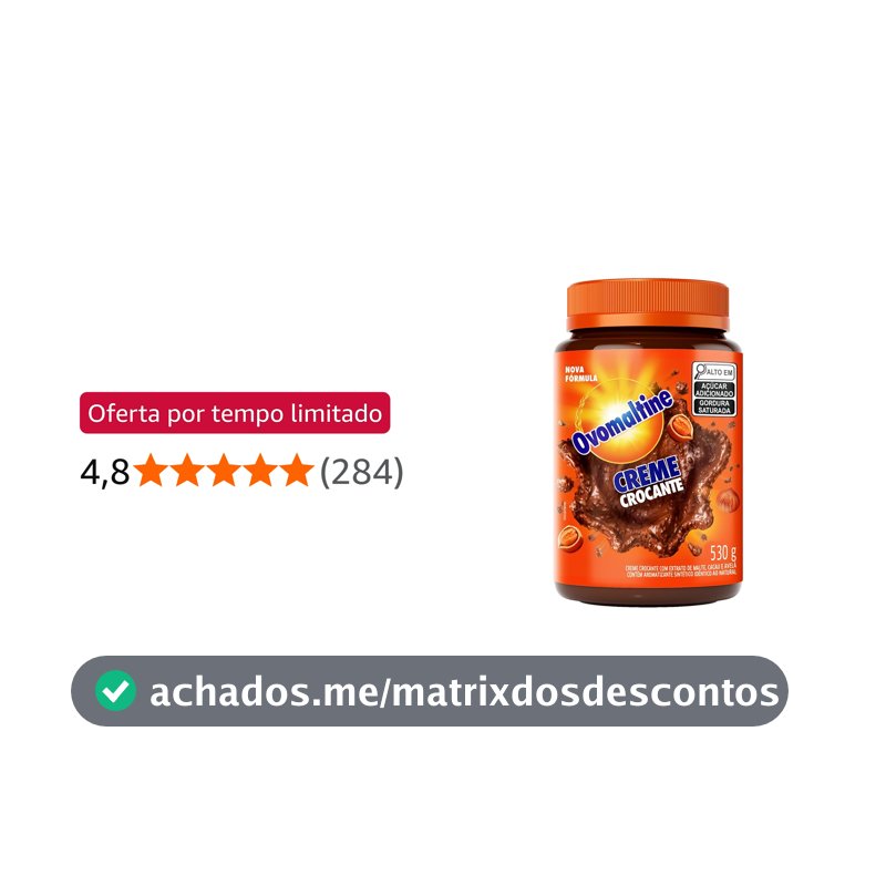 Ovomaltine Creme Crocante Pote 530g