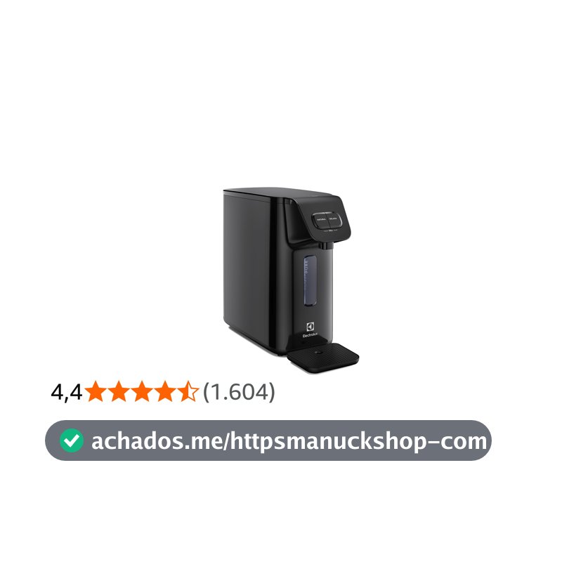 Electrolux Purificador de Água Gelada Fria e Natural Elétrico Compacto Eletronico placa Electrolux Filtro refil 6 meses ou 3000l Bivolt preto PE15P