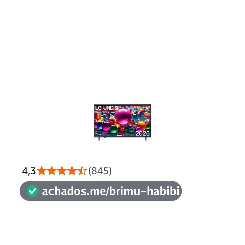 Smart TV LG UHD AI UA75 50 polegadas HDR10 Pro Processador α7 AI Ger 8 webOS 25