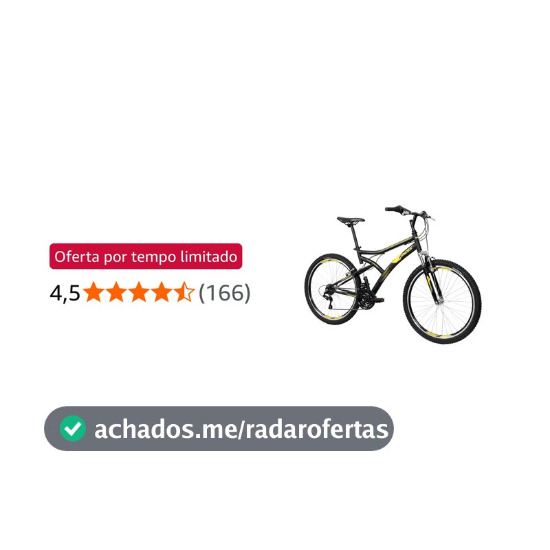 Bicicleta Caloi Andes Aro 26, 21 Marchas, Grip Shift, Suspensão Dianteira 30mm, Freio V-Brake, Cidade, Passeio e Lazer
