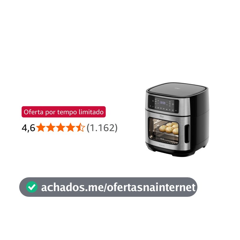 WAP Air Fryer Oven Digital WAOD1 12L, 10 Funções Programadas 127V