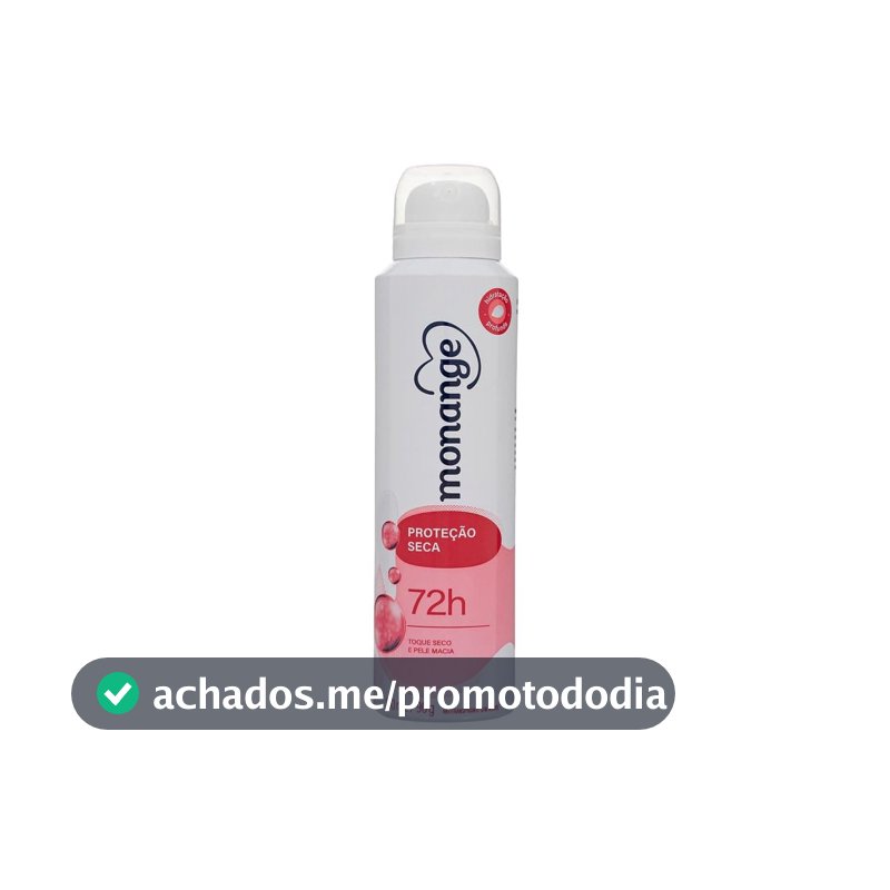 Monange Desodorante Aerossol Antitranspirante Feminino Proteção Seca 150Ml