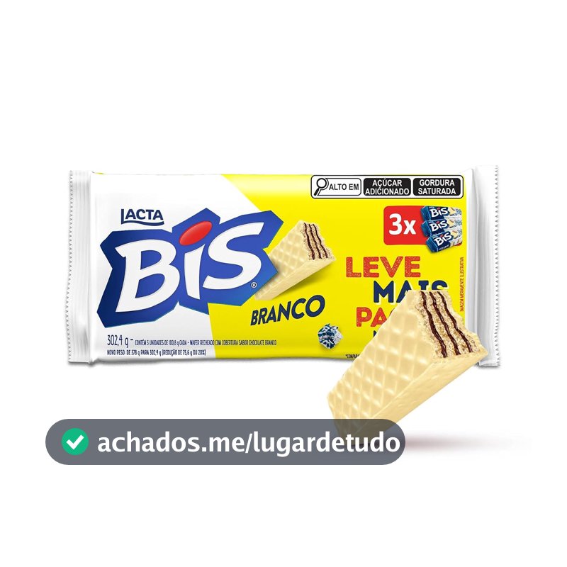 Lacta Bis Laka - Chocolate Branco Kit 3 Unidades 100,8g
