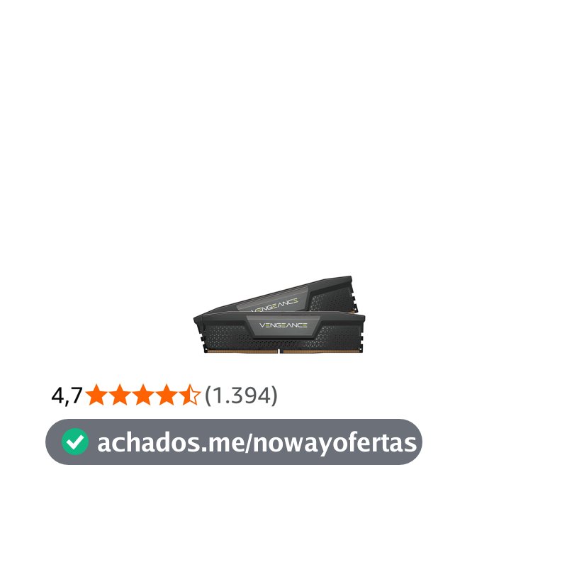 Memória Corsair Vengeance - 32GB (2x16GB), DDR5, 5200Mhz, C40, Preto - CMK32GX5M2B5200C40