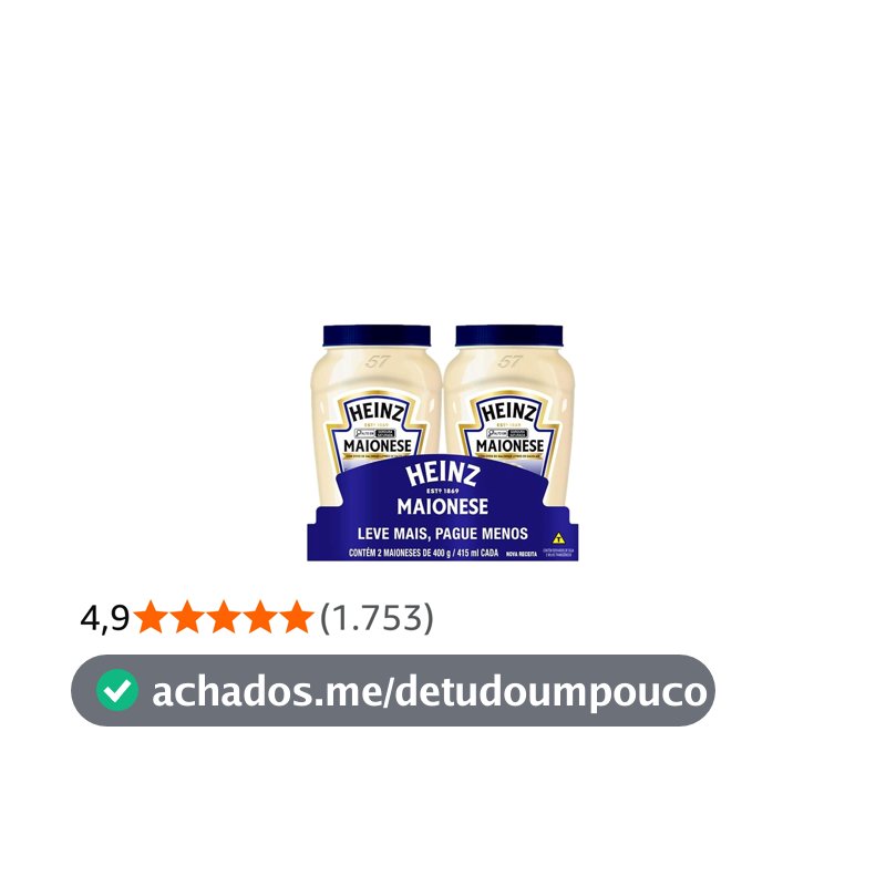 Heinz Pack Maionese Tradicional, 400G - 2 unidades