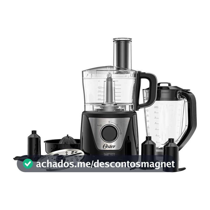 Multiprocessador de Alimentos Black 7 em 1 Oster - 127V