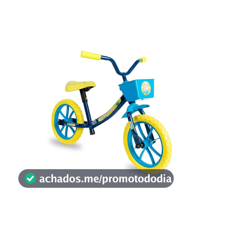 Verden Bicicleta de Equlibrio sem pedal Balance Peppa George com cestinha